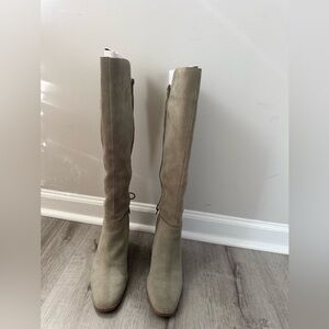 Lucky Brand Taupe Knee-High Suede Boots
